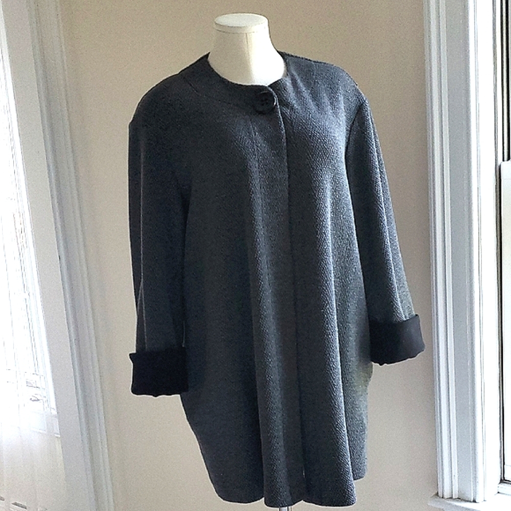 Joseph Ribkoff Gray Wool Blend Coat